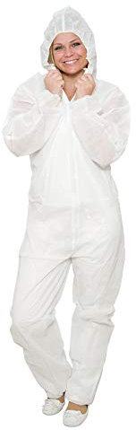 10 x Einweg Overall Weiß Gr. XL | Maleroverall Schutzanzug für leichte Malerarbeiten, Lackierarbeiten, Reinigungsarbeiten | Maleranzug Schutzkleidung Lackieranzug Einweganzug Overall mit Kapuze