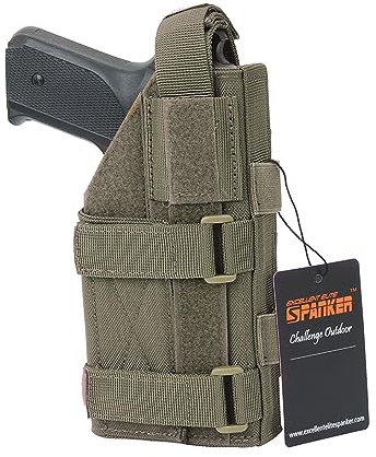 EXCELLENT ELITE SPANKER Taktische verstellbare Pistolenhalfter für M1911 G17 G18 G19 G26 G34 XD-45acp CZ P-10C(Olivgrün)