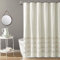 Lush Decor Tenda da doccia in cotone a righe, tinta neutra, 182,9 x 182,9 cm