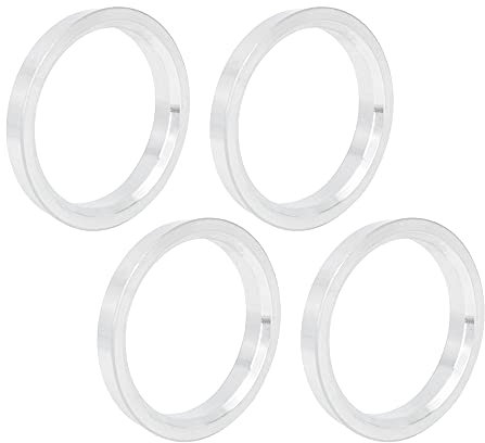 X AUTOHAUX 4 Stücke Alufelgen Zentrierringe Distanzringe für Universal 67.1-56.1mm Silberton