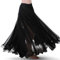 Wuchieal Bauchtanz Rock Bauchtanz Kostüm Damen Tänzerin Chiffon Röcke Big Swing Langer Rock Festival Performance Kleidung (Schwarz, One Size)