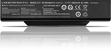 K KYUER 62.16Wh 5600mAh W130HUBAT-6 Laptop Akku für Clevo W130EV W130EW W130EX W130HU W130HV W130HX W255CEW Wortmann Terra Mobile 1541H R3352598 6-87-W130S-4D73 6-87-W130S-4D72 6-87-W130S-4D7