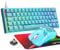 MAGIC-REFINER 60% Gaming Keyboard and Mouse Combo, RGB Backlit Mechanical Keyboard,Lightweight Gaming Mouse,62 Keys USB C Wire, 6400 DPI, UK Layout for Win/Mac PC Gamer (Blue/Red Switch)