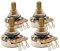 Musiclily Pro A500K Full Brass Inch Sized Fine 24-Spline Split Shaft Pots Audio Taper Potentiometers for USA Electric Guitar Bass (Set of 4)