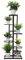 Cre Cra Blumenständer Metall mit 6 Ebenen,Blumentreppe Modern Pflanzentreppe für innen und außen Garten Balkon,Blumenregal Mehrstöckig Schwarz pflanzenständer Weiß blumenstand blumentopfständer