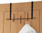 simplywire - Perchero para puerta - 8 ganchos de madera - Negro