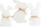 YIEUR 3 Stück Osterhase weiß Holz Aufsteller Osterhasen Figuren Deko, 17cm Osterdeko Holz Wohnzimmer zum Hinstellen für Draußen Tischdeko Garten Deko (weiß)