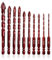 FEWELL Masonry Drill Bits 10 Pcs, Concrete Drill Bit Set Size 1/8 to 1/2, Professional High Cobalt Drill Bit Set for Tile Glass/Metal Brick Concrete Ceramic Plastic Wood