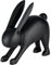EGLO LIVING Osterdeko Yoga Hase Marovato, Deko Figur Ostern Frühling, Frühlingsdeko Osterhase minimalistisch, Tischdeko Osterfigur aus Aluminium in Schwarz, 15 x 14,5 cm