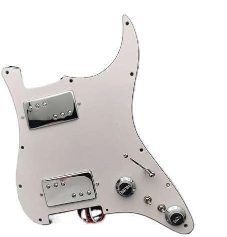 Pre-wired für E-Gitarre Pickguard HH Brass Cover Two Spliting Electric Guitar Pickguard LP Style Humbucker Loaded Prewired Scratchplate With Switch