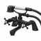 Park Lane® Oxford Bathroom Bath Shower Mixer Tap Handset Hose Attachment Twin Crosshead Handle for Bathtub Traditional, Black