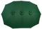 Neegaurd Parasol rectangulaire avec manivelle - Pour balcon, jardin et terrasse - Grand parasol de jardin - 265 x 450 cm - Protection solaire et UV, vert