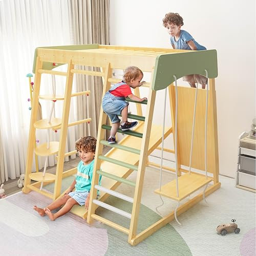BanaSuper 8 in 1 Klettergerüst Kinder, Indoor Klettergerüst für Kinder, Multifunktion Klettergerüst