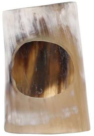 EXQUIMEUBLE Trinkhornständer Aus Robustem Büffelhorn Vintage Aufbewahrungssockel Für Wikingerhörner Becherhalter Für Dekoration Und Bar