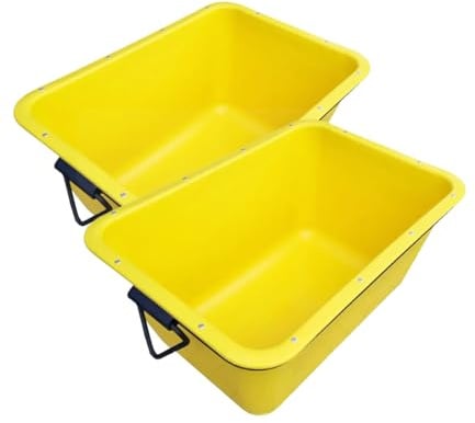 2X Systafex 200 Liter Mörtelmulde gelb kranbar frostbeständig umlaufendedr Stahlrahmen mit GS-Siegel Mörtelwanne Mörteleimer