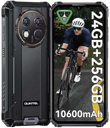 OUKITEL G1 Outdoor Handy Android 15-10600mAh 24GB+256GB Outdoor Smartphone Ohne Vertrag 6,52 Zoll 48MP+5MP Kamera baustellenhandy Dual SIM IP68/NFC/OTG/GPS/Face ID