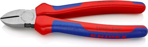 KNIPEX Seitenschneider mit Comfort-Griffen schwarz atramentiert 180 mm, 70 02 180