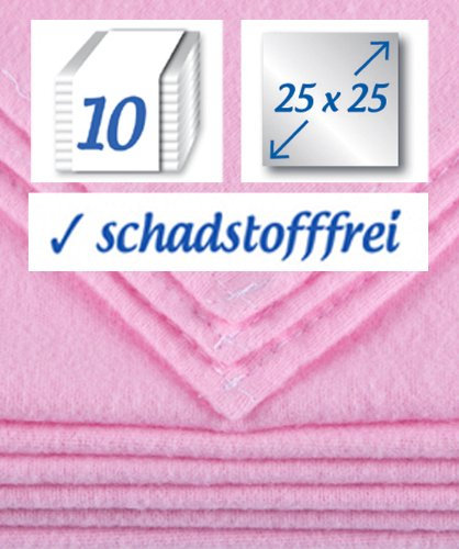 rezzultanz 10 Stück Baby Molton Waschlappen (rosa)