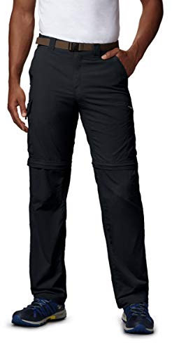 Columbia Silver Ridge Convertible Herren-Hose, atmungsaktiv, UPF 50 Sonnenschutz, Schwarz, 42 x 34 cm