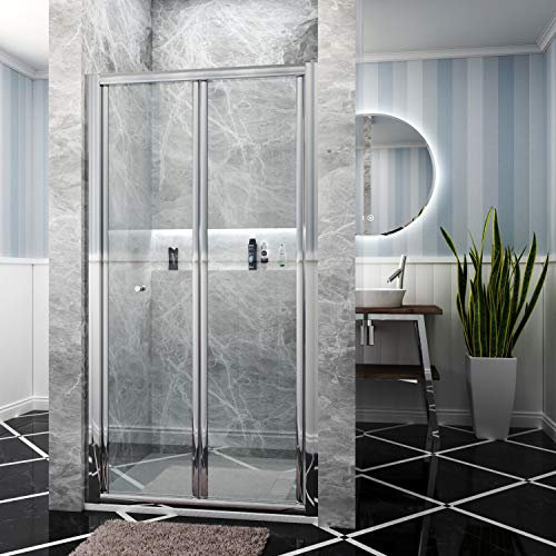 ELEGANT 700mm Bifold Door Shower Enclosure Reversible Folding Shower Cubicle Door