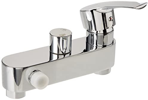 Kibath Grifo monomando CAN/VER compatible con la gran mayoría de columnas de ducha, desviador integrado para cambiar de posición de ducha a rociador, repuestos originales garantizados