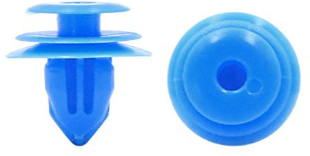 sourcing map 20 Pièces en plastique à enfoncer dans voiture bleue Clips Rivets fixation 9mm x 12mm x 18mm
