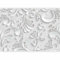 murando - Papier peint panoramique artistique 350x256 cm - Revêtement mural décoration pour chambre salon - Design moderne - Gris - Scintillait cristaux fleurs nature moderne plantes f-C-0209-a-a