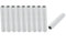 sourcing map 10Pack Lampenrohrnippel M8 Gewinde 45mm Hohl Reparaturteil Verzinkt silber