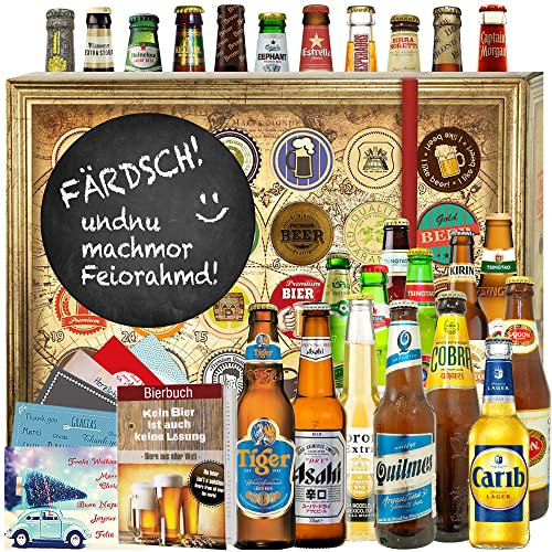 Feierabend - Biere aus aller Welt - Geschenkidee mit Spruch - Biersorten Adventskalender 2024 2025