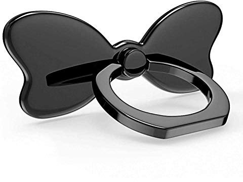 PZOZ Phone Ring Holder and Hand Grip 360 Adjustable Finger Metal Stand Car Mount Universal for iPhone Mobile Smartphones Tablets XR Xs Max 8 7 6 6s 5s plus Samsung S5 J6 HUAWEI Sony (Black)