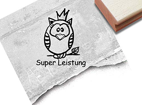Stempel Lehrerstempel EULE I - 9 Verschiedene Schulstempel zur Auswahl, 4er-Set 9er-Set - Lob Kritik Motivation Belohnung Geschenk - zAcheR-fineT (Lob: Super Leistung)