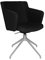 Topstar SFH 1.0 Speisezimmerstuhl, Esszimmerstuhl, Loungechair, mit Armlehnen, höhenverstellbar, Stoffbezug, schwarz