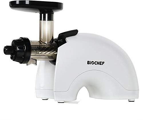 BioChef Gemini Twin Gear Juicer 160 RPM Ideal for Hard Fruits & Vegetables, Celery, Wheatgrass with 20 Year Warranty (White)