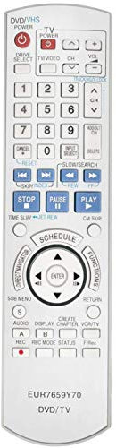 VINABTY IR-Fernbedienung ersetzt EUR7659Y70 für Panasonic DVD-Recorder DMR-ES35V DMR-ES45V DMR-ES46V DMR-ES46VS DMR-ES45VS DMR-ES35VP DMR-ES35VPC