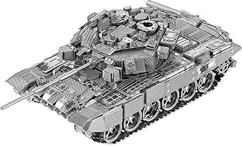 Piececool 3D Metall Puzzle T-90 Hauptkampfpanzer, Militärmodell aus Edelstahl, 100% Wiederherstellen, Geburtstagsgeschenk, Modellbausatz für Erwachsene, 150 Teile
