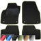 moto-MOLTICO Fußmatten Auto - Velours Autoteppiche passend für Opel Astra J (2009-2015) - 4-teiliges Set - Schwarze Automatten mit Grünen Ziernähten