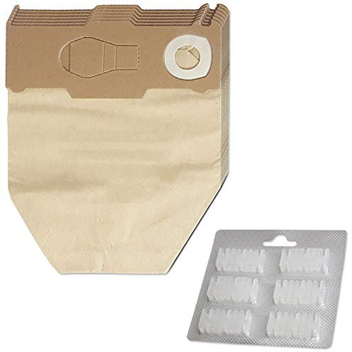 Set 6 sacchetti per aspirapolvere + 6 Profumi adatti per Vorwerk Folletto VK 130 131 SC - VK130, VK131 - FP 130 131 - con carta speciale