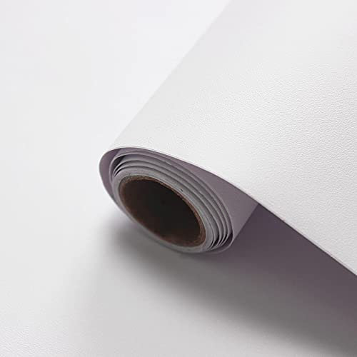 WADILE Peel and Stick Wallpaper - 40cm X 10m Solid Color Contact Paper, Waterproof Vinyl, Textured White