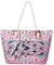 DonDon Strandtasche mit Reißverschluss, Große Strandtasche XXL, Shopper Tasche Damen - Praktische Beach bag Umhängetasche Damen Badetasche für Strand und Meer - Kaleidoskop