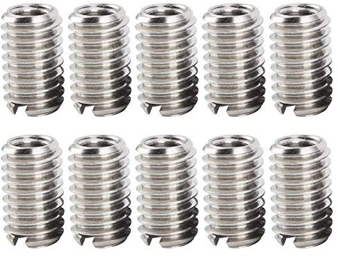 10 Pièces M4 X 0.7mm Filetage Femelle M6 X 1mm Filetage Mâle Inserts écrou Réducteur en Acier Inoxydable pour Ordinateurs Lampes Moules équipement Mécanique