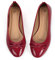 Dernolsea Womens Ballet Flats, Patent Leather Bow Round Toe Foldable Flat Slip On Pumps Dolly Ballerina Shoes Wine Red Size 4