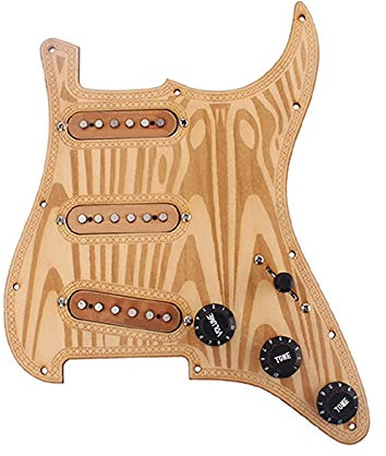 Geladener vorverdrahteter Vorverdrahtet SSS. Ahornholz Pickguard Alnico V Pickups Für Stratocaster Guitar Pickguard ​Vorverkabelt