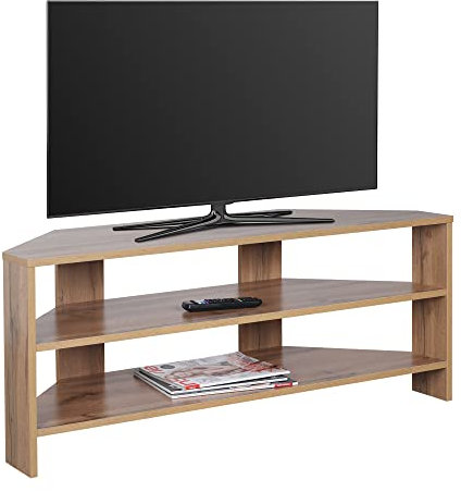 RICOO TV Lowboard 110 x 45 x 36 cm Fernsehtisch Eiche Wotan Braun WM069-EW, tv Board tv Schrank, Eckschrank für Fernseher, Fernsehtisch, TV Bänke & Lowboards, tv möbel & phonomöbel TV Sideboard