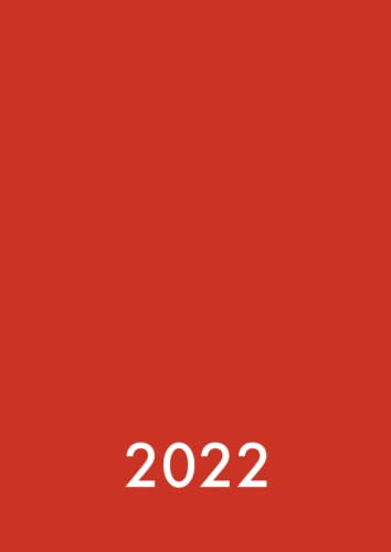 Kalender 2022 A4 - 1 Seite / Tag: Großer und dicker Planer, als Timer, Tagebuch und Tageskalender (rot)