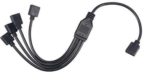 sourcing map 3 Set ARGB Splitterkabel mit 3P Stecker für 5050 3528 LED 1 bis 4 Buchse 30cm