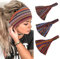 Zoestar Boho-Stirnbänder, breit, Yoga, gestreift, Vintage-Turban, Bandeau-Kopftuch, dehnbar, stilvolle Haarbänder für Damen und Mädchen, 3 Stück (A)