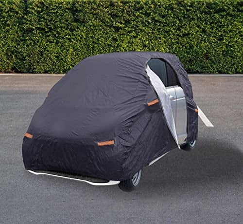 Auto Accessori Lupex - wasserdichte Autoabdeckung, kompatibel für Smart 450 und 451, wetterfest, aus PVC-Gewebe mit Reißverschluss und Baumwollfutter, für Outdoor und Indoor