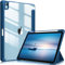 Fintie Hybrid Hülle für iPad Air 11 Zoll M3 2025/ M2 2024, iPad Air 5/4 Gen (2022/2020) 10,9 Zoll mit Stifthalter - Stoßfeste Schutzhülle mit transparenter Hartschale auf der Rückseite, Blau