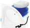 BADLAND Original Eckbadewanne Weiß Acryl Wanne Badewanne Mia 120x120 KOMPLET KOMPLETTSET SET Acrylschürze, Füßen und Premium Chrom Automatik Ablaufgarnitur Made in EU 4in1