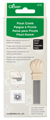 CLOVER NEEDLECRAFT, INC. Clover Picot Pettine, piccolo, grigio talpa